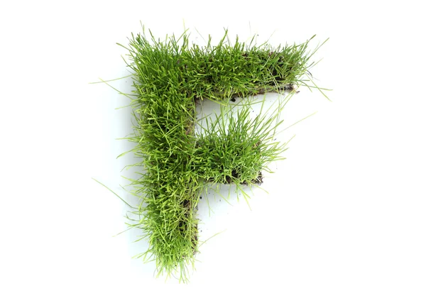 Letters made of grass - F — Stock Photo, Image