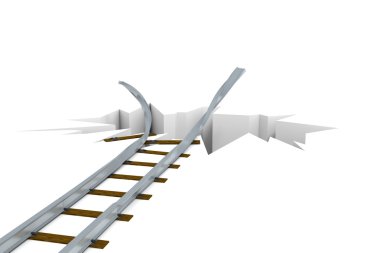 Damaged railway clipart