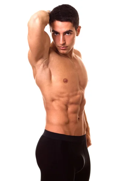 Sportlicher Mann ohne Hemd — Stockfoto