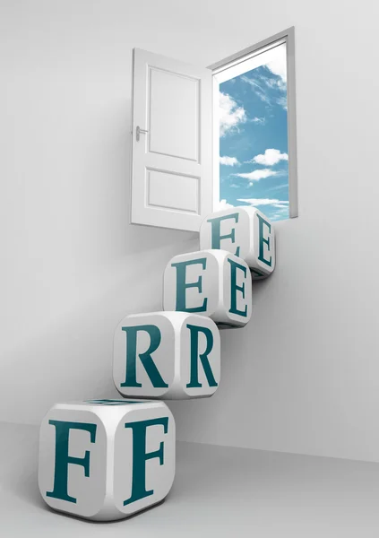 Freie konzeptionelle Tür — Stockfoto