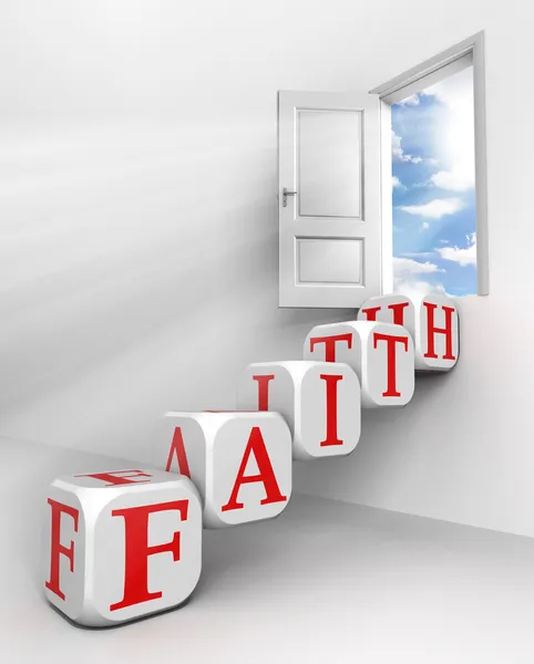 Porte conceptuelle de la foi — Photo