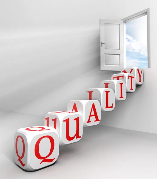 Qualidade porta conceitual — Fotografia de Stock
