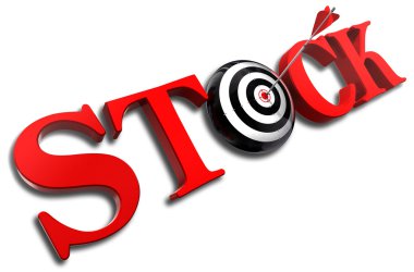 Stock red word and conceptual target clipart