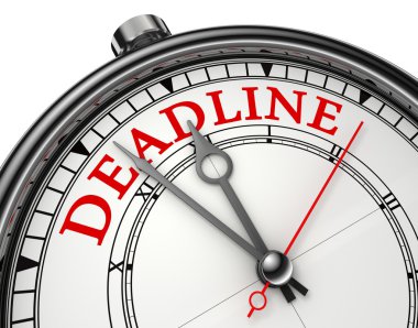 Deadline concept clock clipart