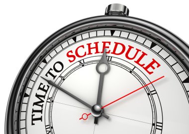Time to schedule concept clock clipart