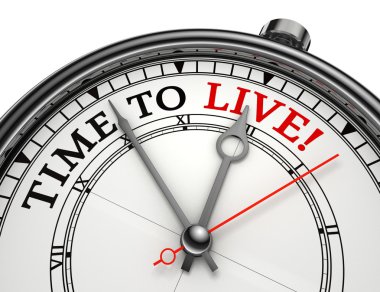 Time to live concept clock clipart