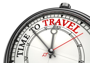 Time to travel concept clock clipart