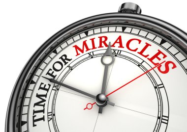 Time for miracles clock closeup clipart