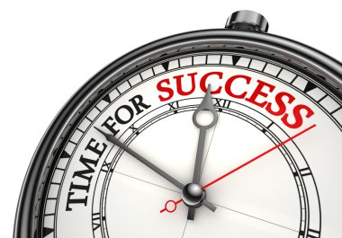 Time for success concept clock clipart