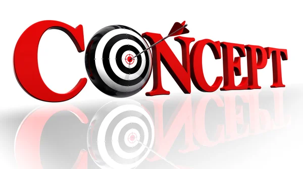 Concept red word and target — Stock Photo, Image