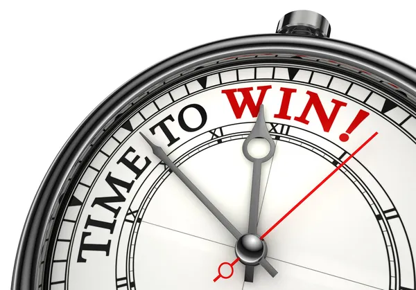 Time to win concept clock — Stock Photo, Image