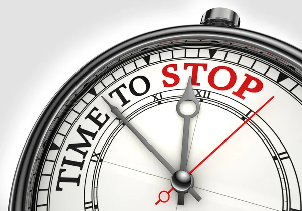 Tijd om te stoppen concept klok — Stockfoto