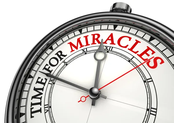 Time for miracles clock closeup — Stock Photo, Image