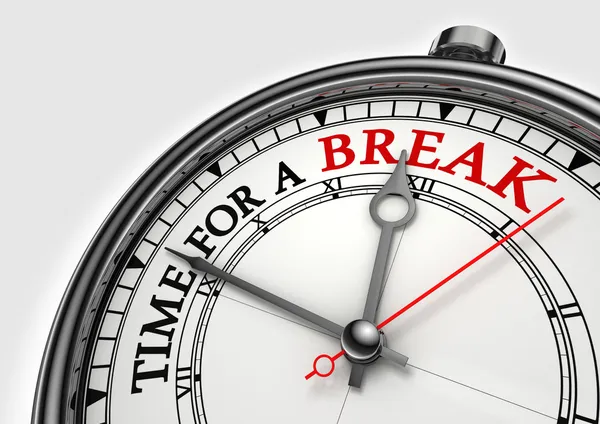 Time fora break concept clock — Stock Photo, Image