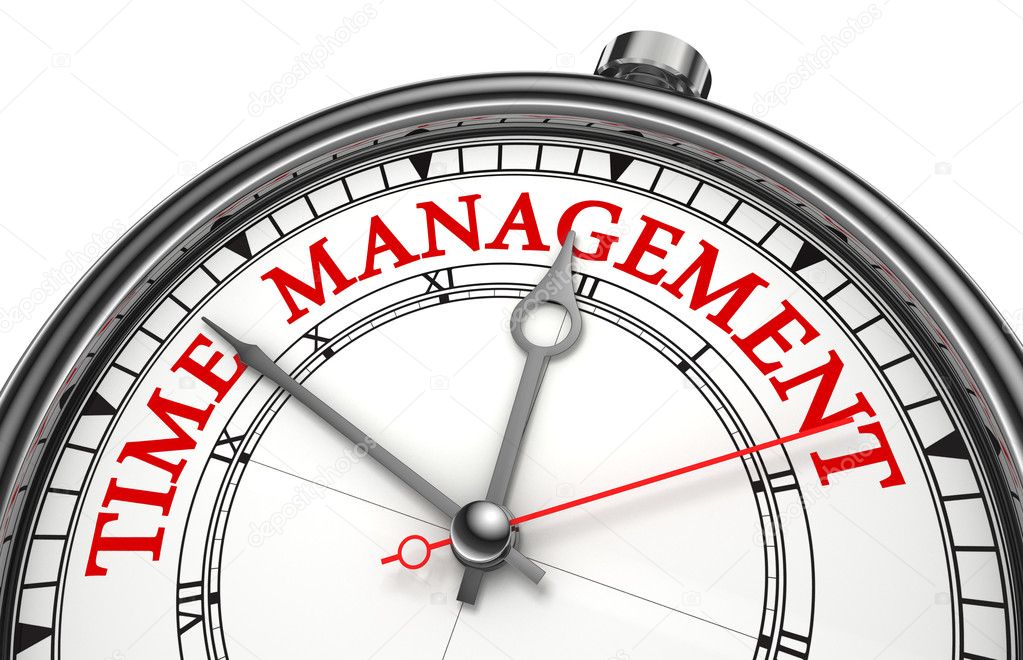 Time management concept clock