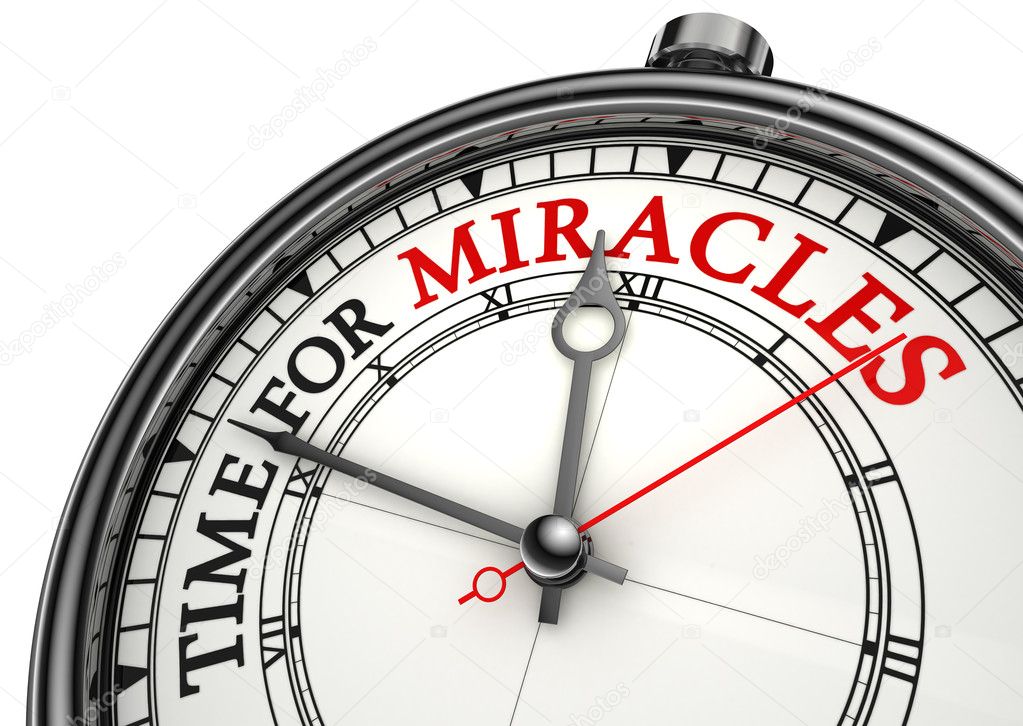 Time for miracles clock closeup