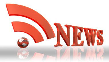 Rss news logo word clipart