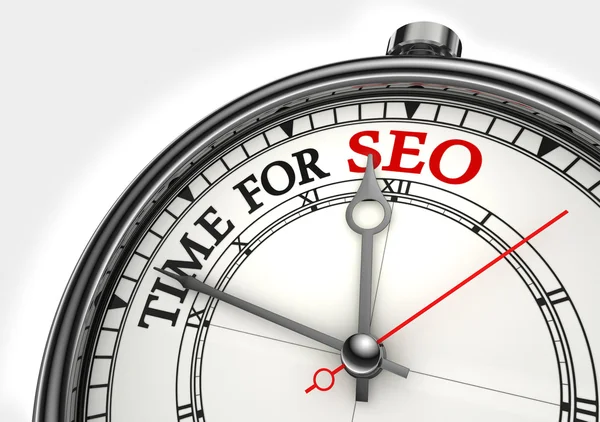 Time for seo concept clock — Stock Photo, Image
