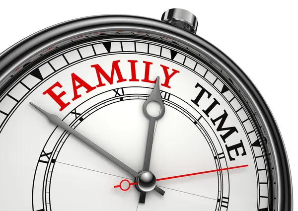 Horloge concept temps famille — Photo