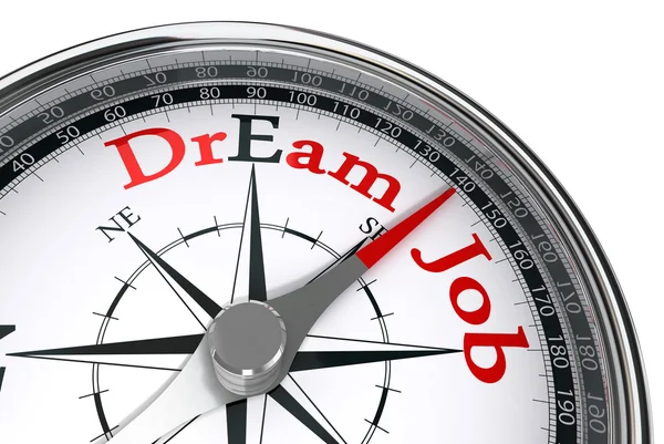 Dream job the way indicated by concept compass — Stock Photo, Image