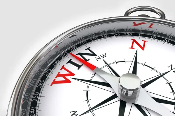 Win the way indicated by compass — Stock Photo, Image