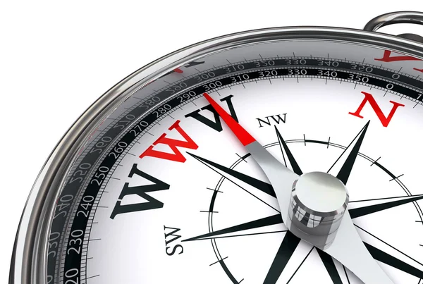 Www the way indicated by compass — Stock Photo, Image