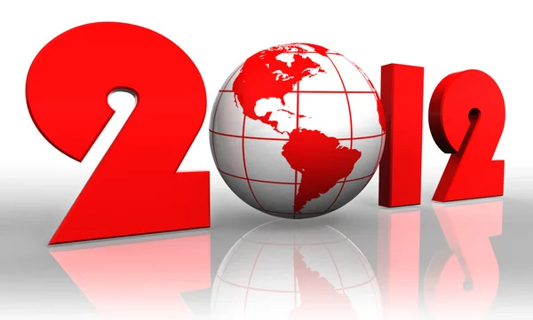 New year 2012 earth globe — Stock Photo, Image