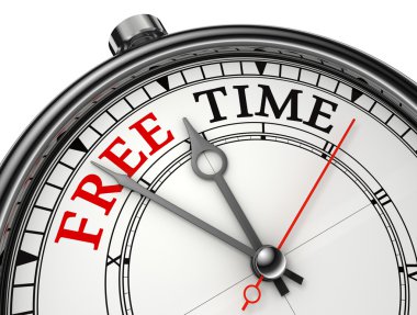 Free time concept clock clipart