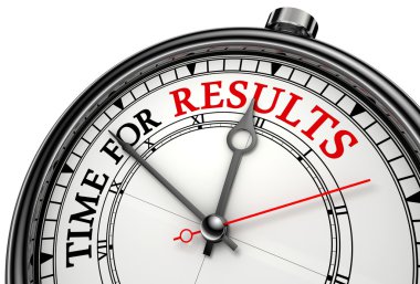 Time for results concept clock clipart