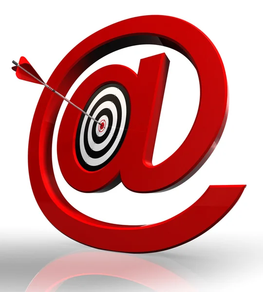 stock image Email red symbol and concept target