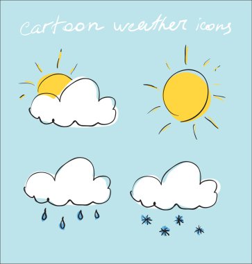 Set of weather icons clipart