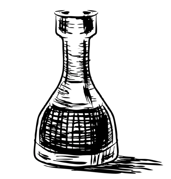 Flaska isolerad på vit bakgrund — Stock vektor
