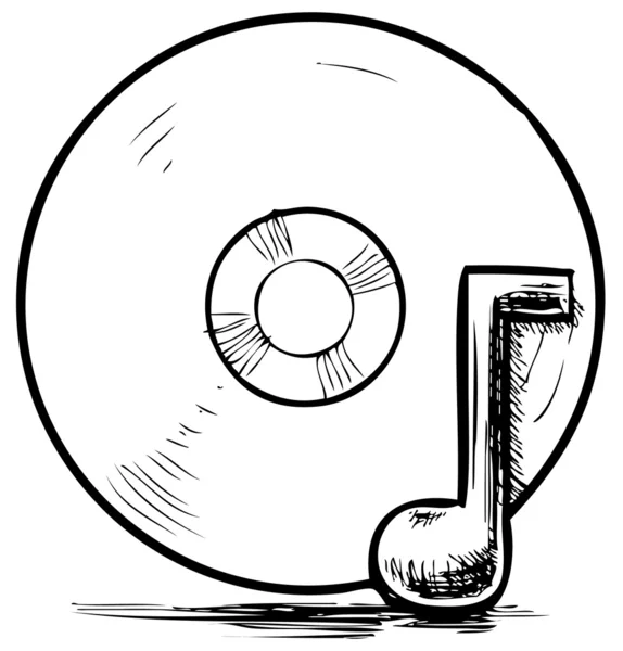 Muziek cd-pictogram — Stockvector