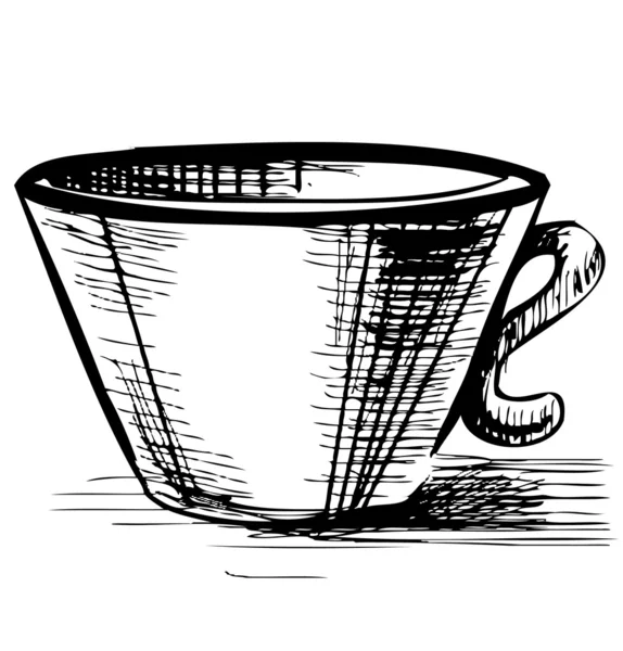 Tasse isolée sur fond blanc — Image vectorielle