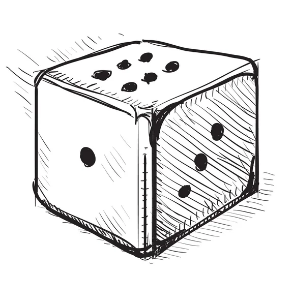 Lucky dice cartoon icon — Stock Vector