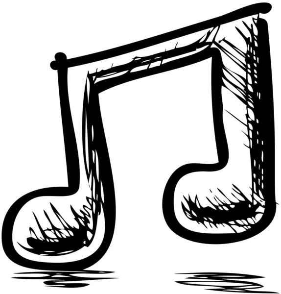 Double note de musique — Image vectorielle