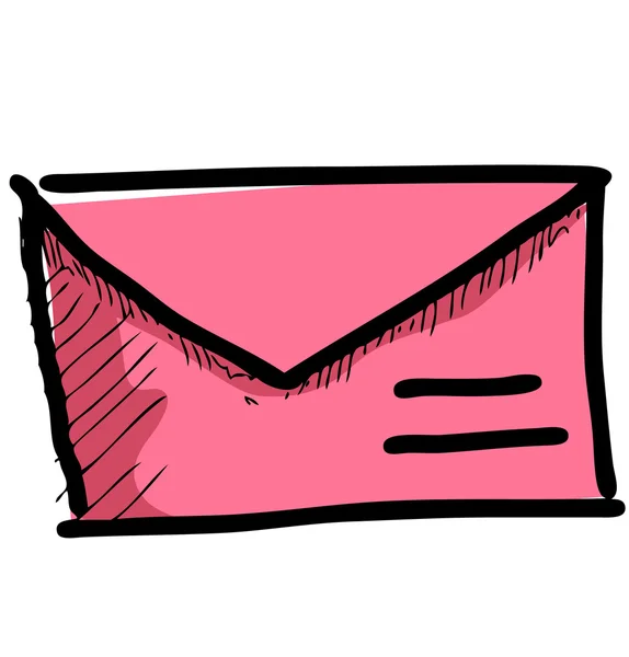Icono de correo en color rosa — Vector de stock