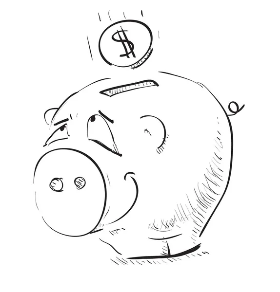 Money pig — Stock Vector