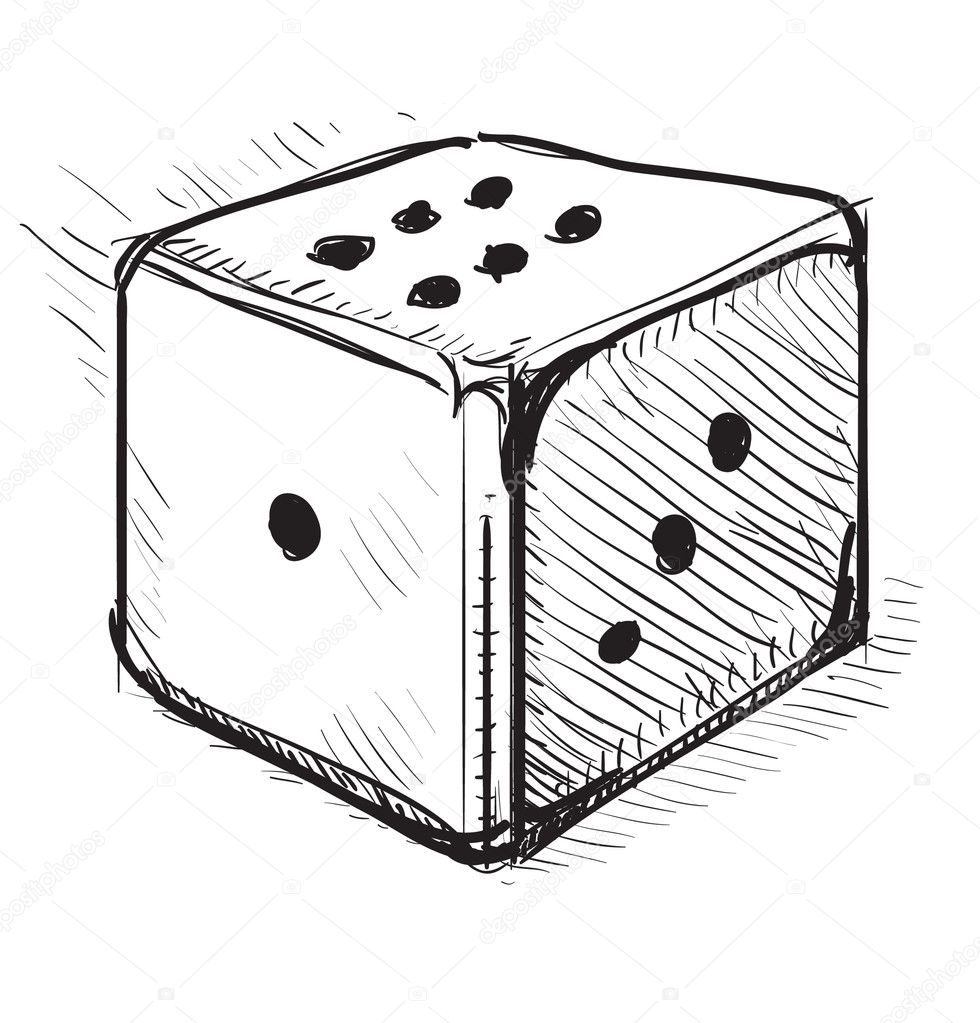 Lucky dice cartoon icon
