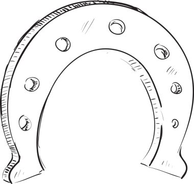 Lucky horseshoe cartoon icon. clipart