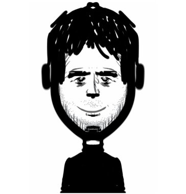 adam figürü ile kulaklıklar