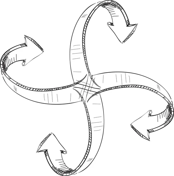 Flèches concentriques en lot — Image vectorielle