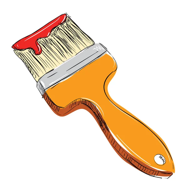 Icono de madera cepillo — Vector de stock
