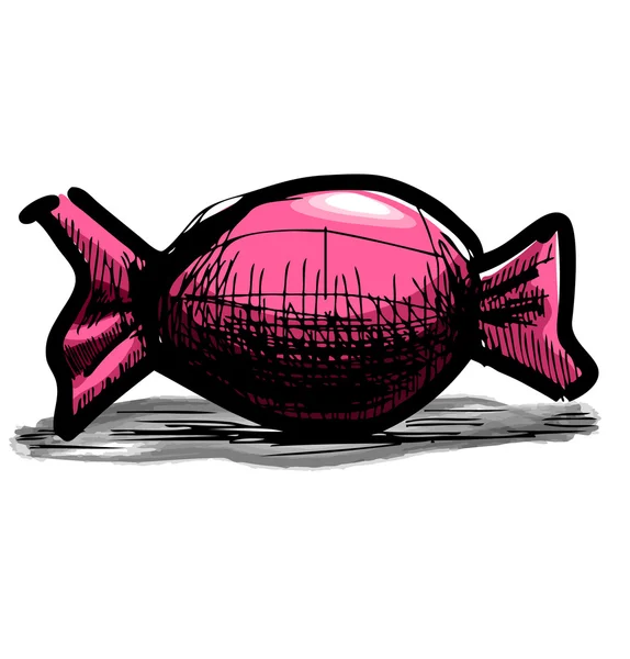 Růžový bonbon — Stockový vektor