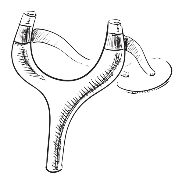 Icône de catapulte ou fronde — Image vectorielle