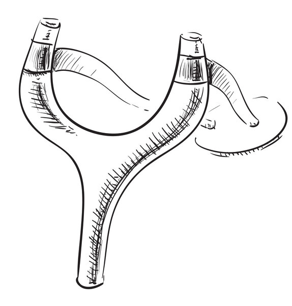 Значок катапульты или рогатки

