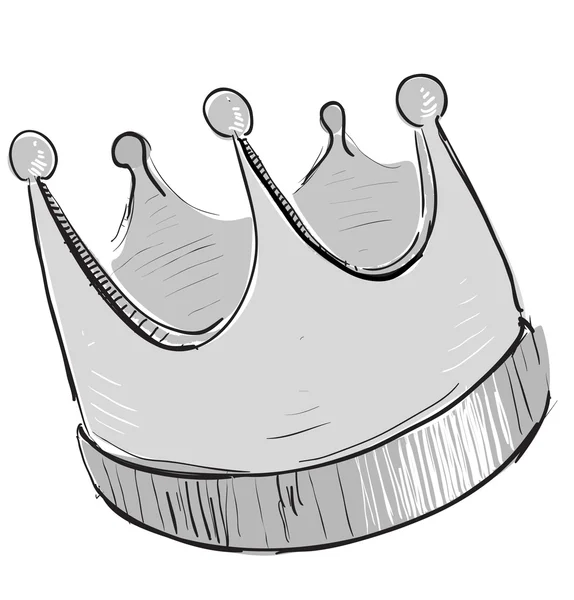 Stříbrná koruna ikona — Stockový vektor