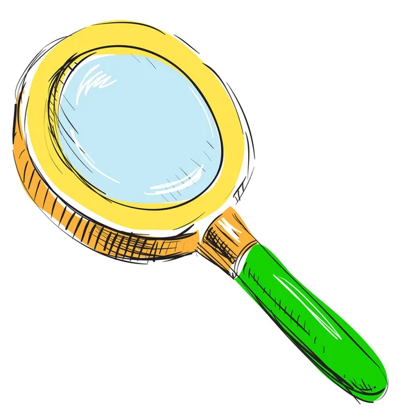 Bright magnifying glass icon — Stock Vector