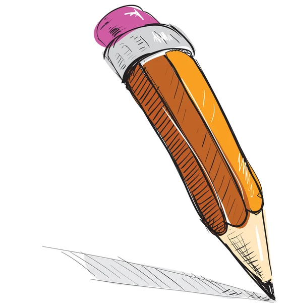Ícone dos desenhos animados a lápis — Vetor de Stock