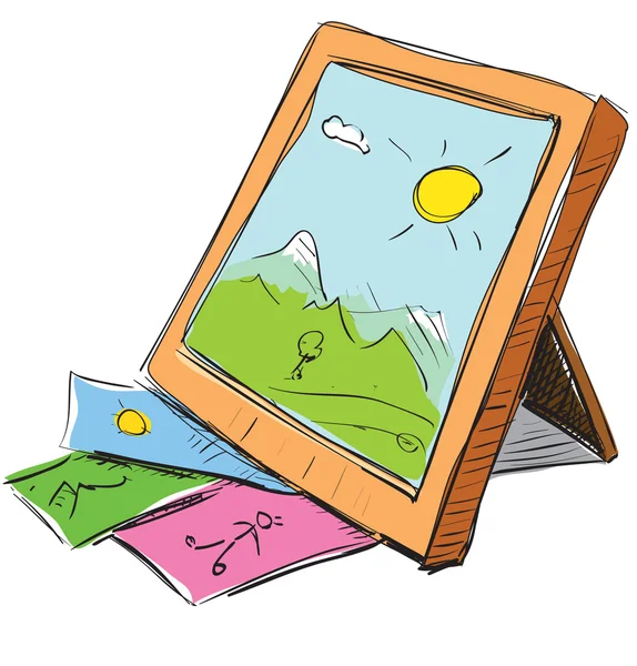 Colorful photo frame icon — 스톡 벡터